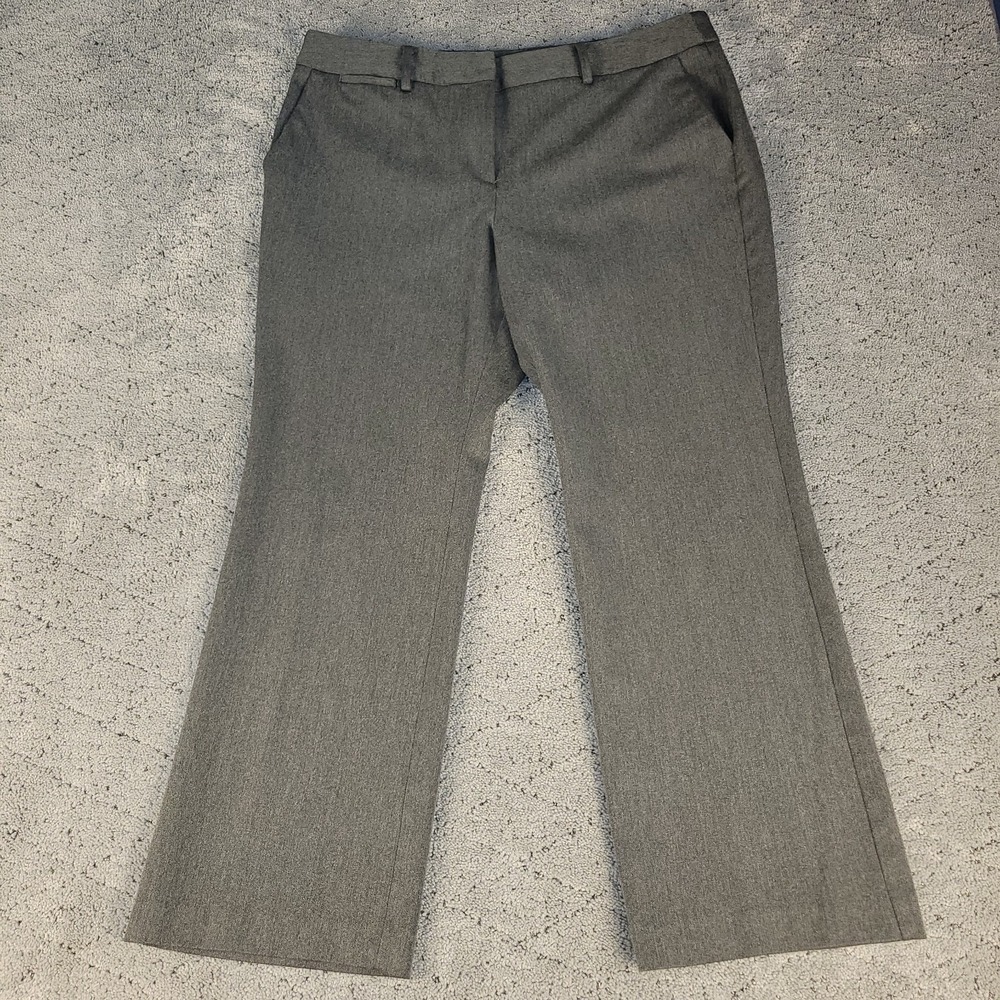 Talbots Pants Womens 16P Gray Barely Boot High Rise Relaxed Fit Stretch Bootcut